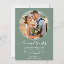 Moderne ronde foto Lijst Sage Green Wedding