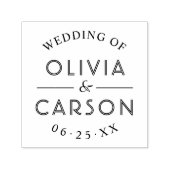 Moderne Ronde gepersonaliseerd huwelijksmonogram Zelfinktende Stempel (Design)