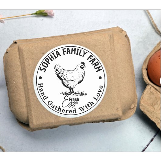 Moderne  ronde Gepersonaliseerde Boerderij Eigenaa Ronde Sticker