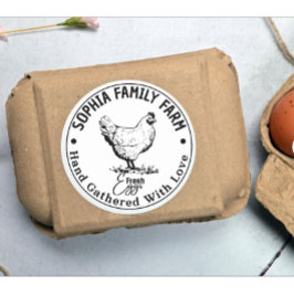 Moderne  ronde Gepersonaliseerde Boerderij Eigenaa Sticker
