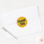 Moderne Ronde Gouden Bedankt Sticker (Envelop)