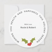 Moderne ronde, prettige kerst | Ampersand & Pset Feestdagenkaart (Achterkant)