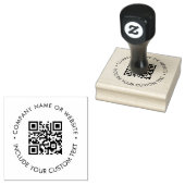 Moderne Ronde QR Code Zakelijk Merkdesign Rubberstempel (Gestempeld)