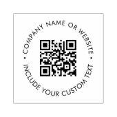 Moderne Ronde QR Code Zakelijk Merkdesign Rubberstempel (Afrduk)