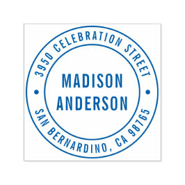 Moderne Ronde Ronde van de Grens Adres Zelfinktende Stempel