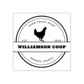 Moderne Ronde Rustieke Boerderij Ei Karton Rubberstempel (Afrduk)