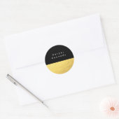 Moderne ronde Sticker Faux Gold Folie (Envelop)