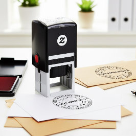 Moderne Ronde Typografie Retouradres Zakelijk Zelfinktende Stempel