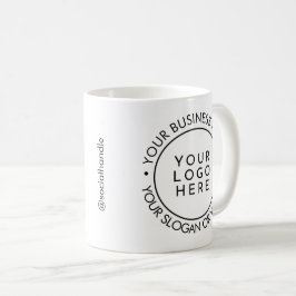 Moderne Ronde Zakelijke Logo Promotie Koffiemok