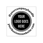 Moderne Ronde zakelijke Logo Sociale media en webs Rubberstempel (Afrduk)