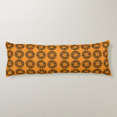Moderne Ronde Zwarte Gouden Lichaamskussen (Achterkant)