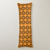 Moderne Ronde Zwarte Gouden Lichaamskussen (Achterkant (Verticaal))