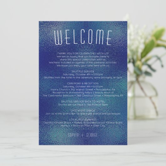 Moderne rondleiding Folie van metallische dag Kaart (Staand voorkant)