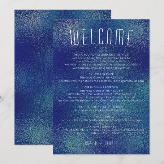 Moderne rondleiding Folie van metallische dag Kaart (Voorkant / Achterkant)