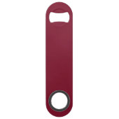 Moderne rood Bourgondisch Persoonlijke Bruidsjonke Speed Flessenopener (Achterkant)
