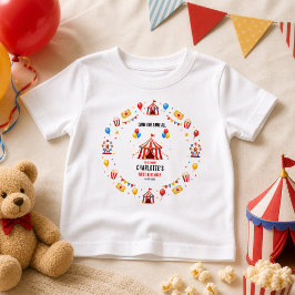 Moderne Rood Circus Ticket 1e Verjaardag | Elk Ges