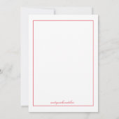 Moderne Rood Draai Save the Date Aankondiging (Achterkant)