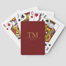 Moderne Rood en Goud Monogram Custom