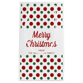 Moderne Rood En Groen Patroon Kerstmis Klein Cadeauzakje