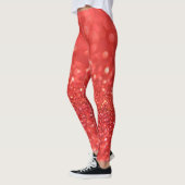 Moderne Rood en het Wit schittert Leggings (Links)