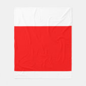 Moderne Rood en Wit Kleur Blok Fleece Deken (Voorkant)