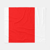 Moderne Rood en Wit Kleur Blok Fleece Deken (Voorkant (Horizontaal))