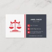 Moderne Rood- en witboek-dienstensector Contactkaartje (Achterkant)