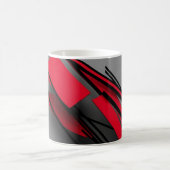 Moderne Rood en Zwart Abstracte Koffiemok (Center)