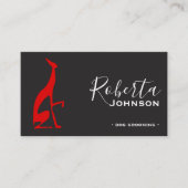 Moderne Rood en Zwart Professioneel Visitekaartje (Voorkant)