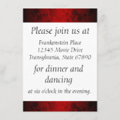 Moderne Rood- en Zwarte Roos-weddenschappen Informatiekaartje (Achterkant)