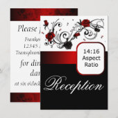 Moderne Rood- en Zwarte Roos-weddenschappen Informatiekaartje (Voorkant / Achterkant)