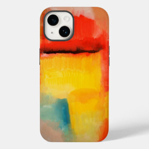 Moderne Rood Geel Abstract Schilderij iPhone 14 Hoesje