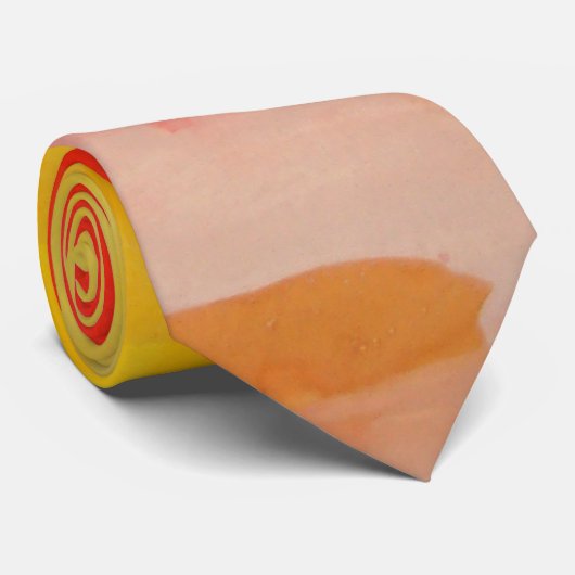 Moderne rood geel Abstracte kunst schilderen Stropdas (Opgerold)