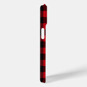Moderne Rood Geruit Patroon Naam Case-Mate iPhone Case (Achterkant / Rechts)