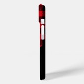 Moderne Rood Geruit Patroon Naam Case-Mate iPhone Case (Achterkant / Links)
