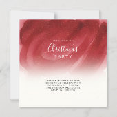 Moderne Rood & Goud Abstracte Magnetische Kerst Ui Uitnodiging (Voorkant)