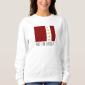 Moderne Rood Goud Kat Kerst Trui (Voorkant)