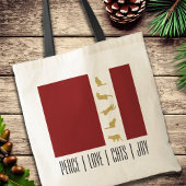 Moderne Rood Goud Kat Kerstmis Tote Bag