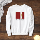 Moderne Rood Gouden Kat Kerstmis Trui