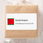 Moderne Rood Groen Wit Minimalistische Professiona Etiket (Insitu)