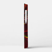 Moderne Rood Groene Bloemige Abstracte Kunst Patro Case-Mate iPhone Case (Achterkant / Links)