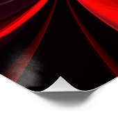 Moderne Rood Groene Bloemrijke Abstracte Kunst Pat Perfect Poster (Hoek)