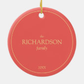Moderne Rood Groene Kerstboom Ornament (Achterkant)