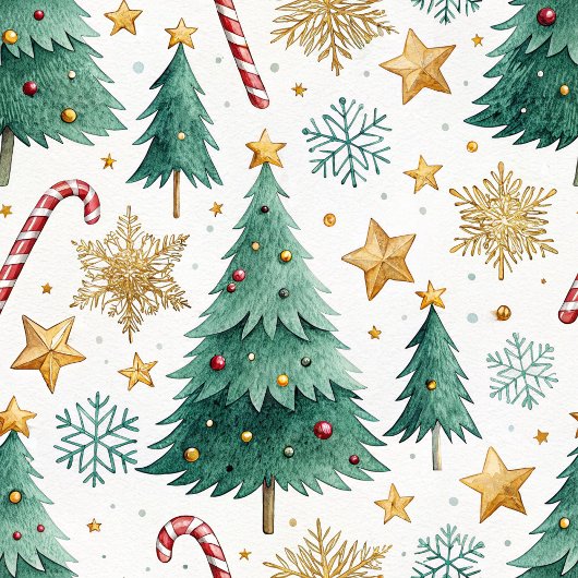 Moderne rood groene waterverf kerstbomen fleece