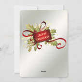 Moderne Rood Kerst Kaart (Achterkant)