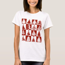 Moderne Rood Kerstboom Patroon