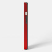 Moderne Rood Metallic Aangepaste Naam iPhone Hoesje (Linkerkant)
