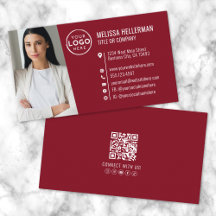 Moderne Rood Professionele QR Code Foto Logo