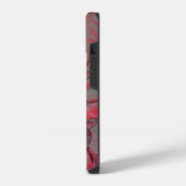 Moderne Rood Roos Gloed iPhone Hoesje (Linkerkant)