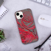 Moderne Rood Roos Gloed iPhone Hoesje